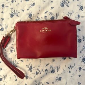 Red Coach Wristlet